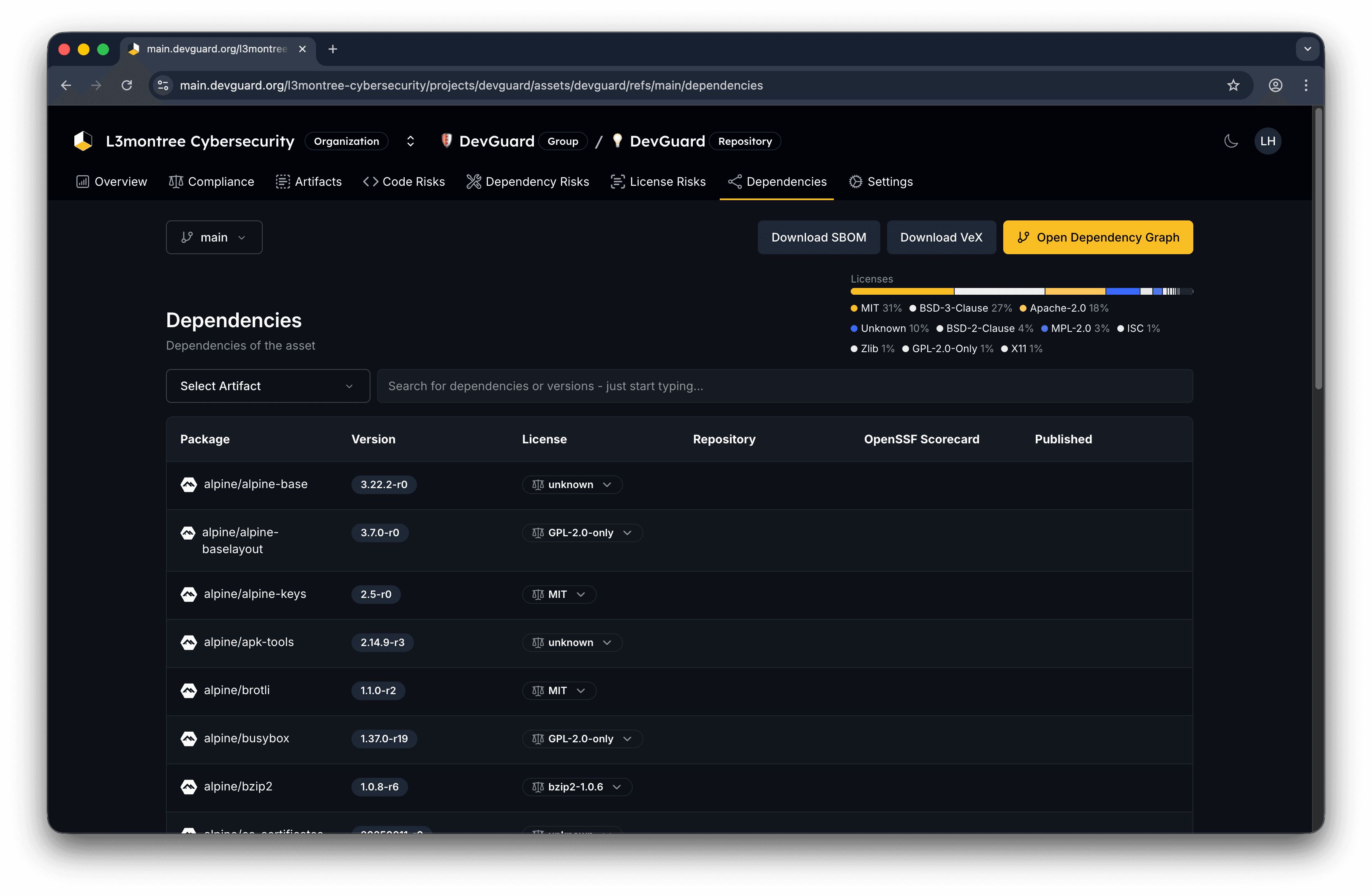 Download from Dependency View