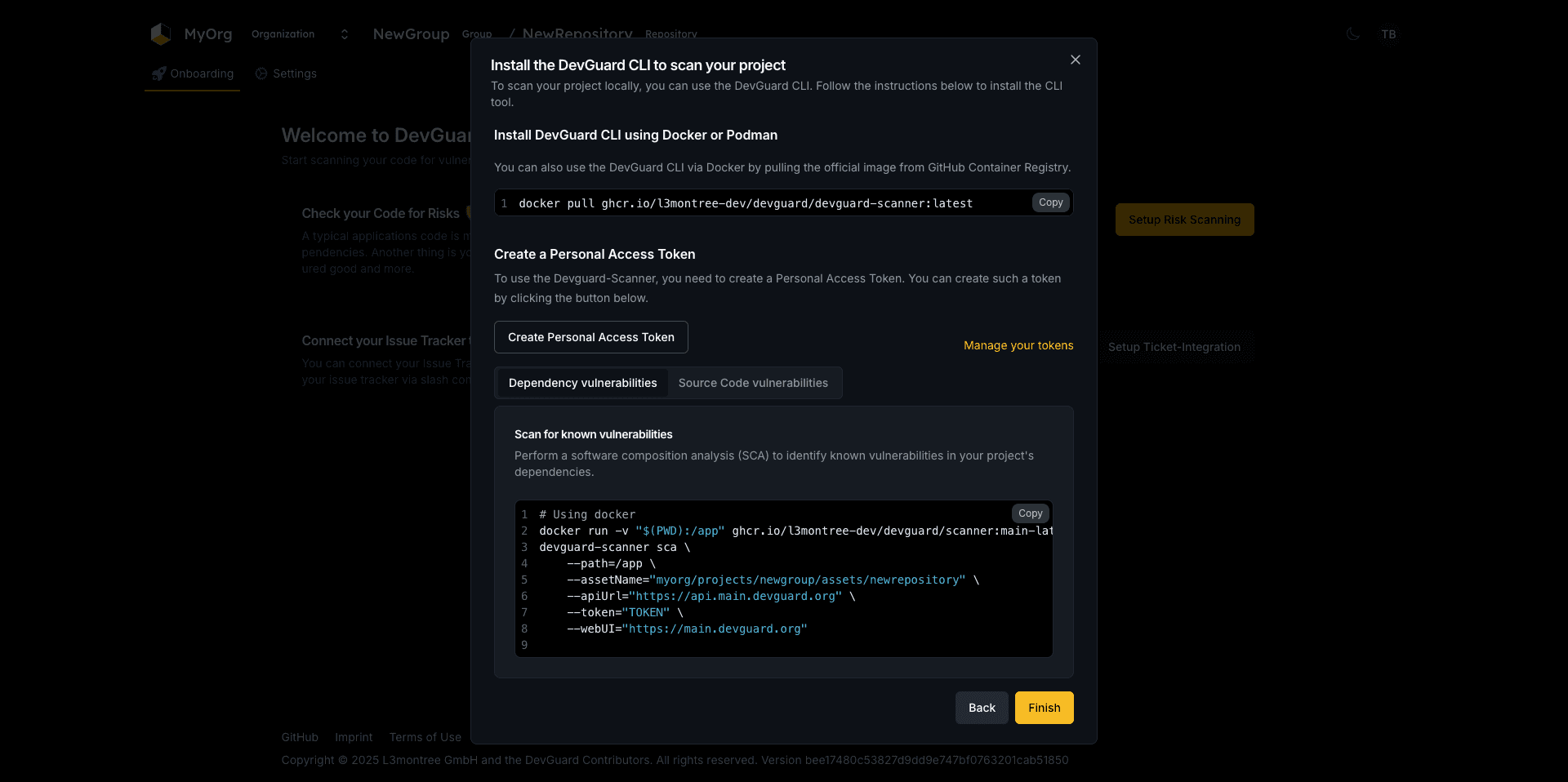 DevGuard scanner command